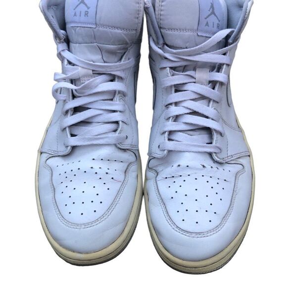 2016 Nike Air Jordan 1 Mid White Wolf Grey Size 13 - Picture 9 of 14